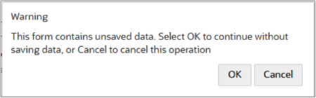 Unsaved data warning